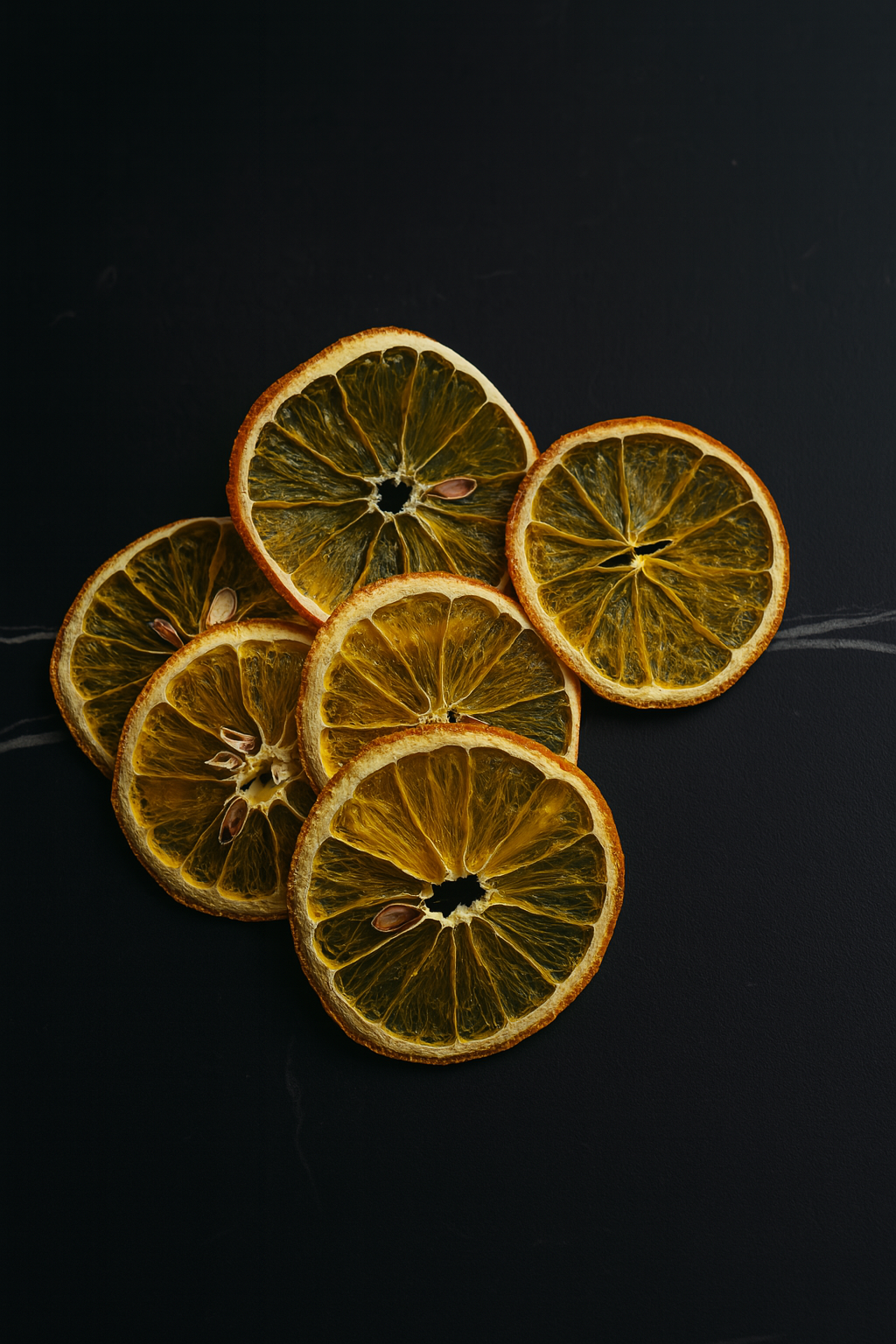 Dried orange garnish